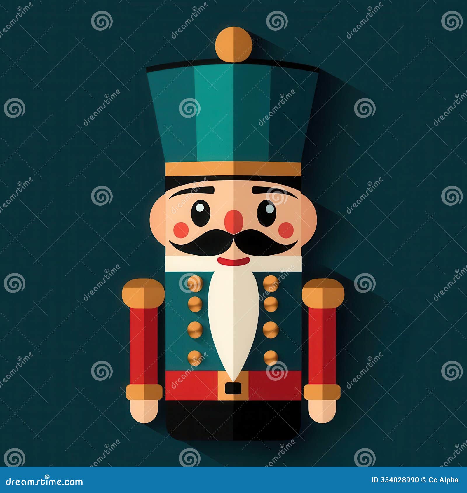 Christmas Nutcracker Flat Design Front View Christmas Theme Animation ...