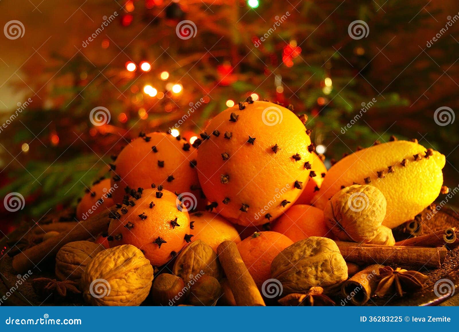 Christmas Orange With Cloves Stock Image Image of food, decorations