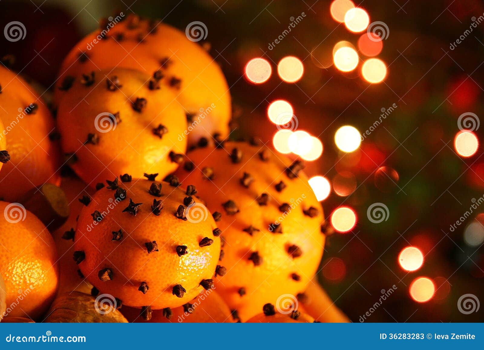 Christmas Orange With Cloves Stock Image - Image: 36283283