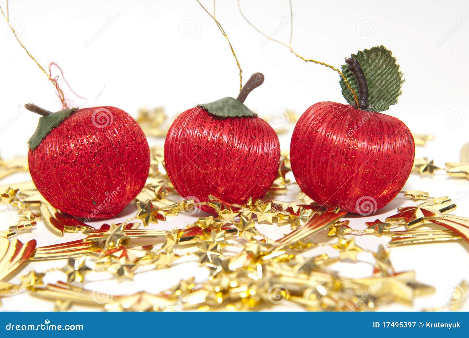 Christmas Ornament With Apples Stock Image Image of decoration, apple