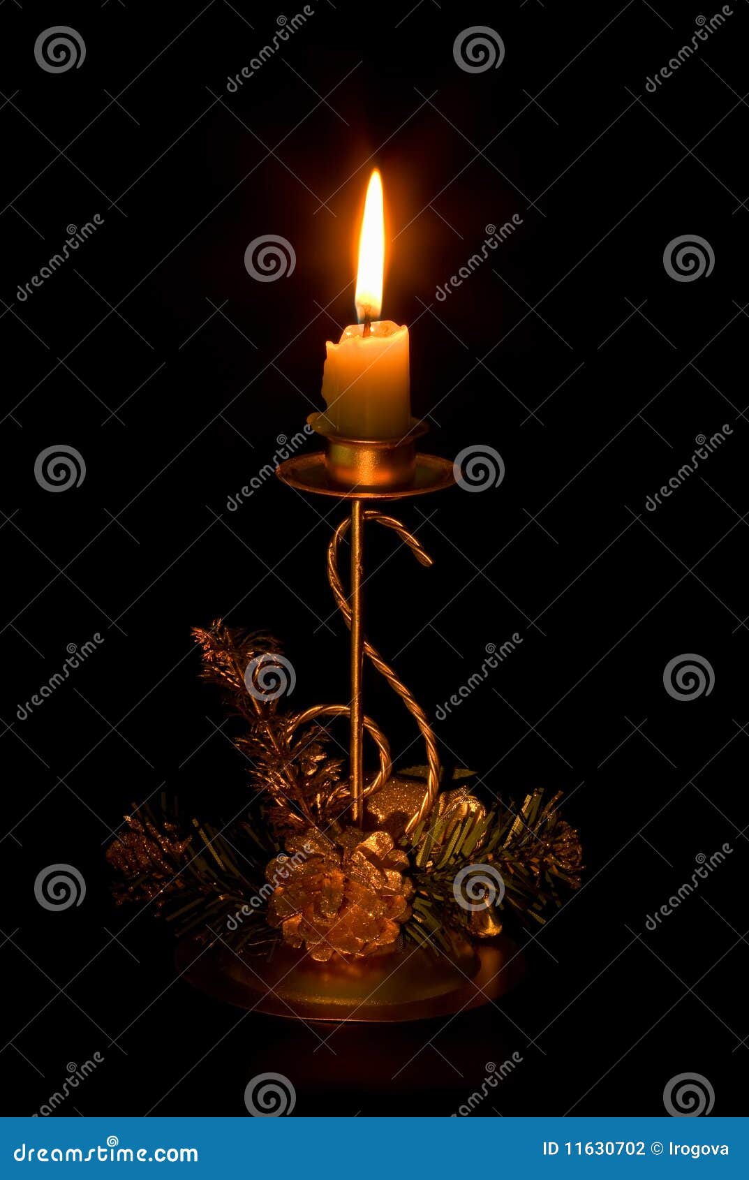Christmas Ornament and Candle Stock Photo Image of year, beautiful
