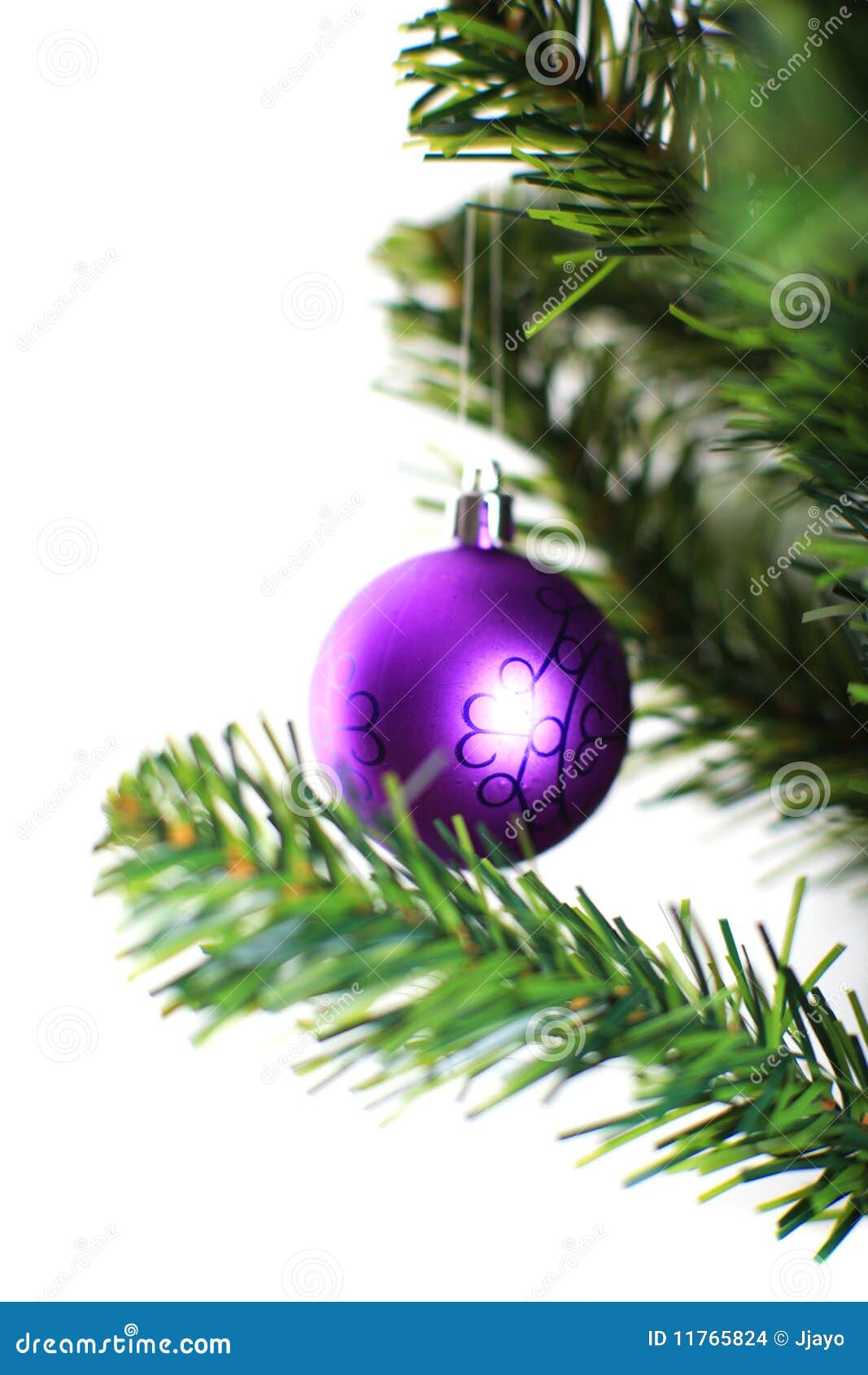 Christmas Ornament Hanging from a Xmas Tree Branch Stock Photo Image of artificial, glass