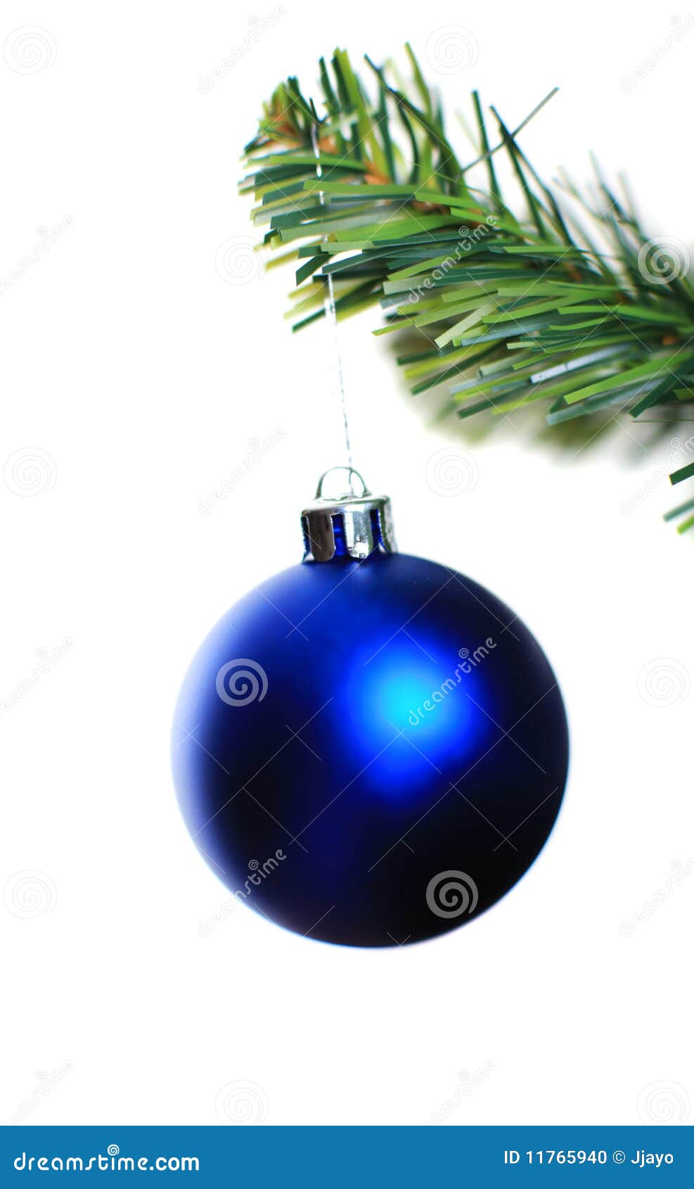 Christmas Ornament Hanging from a Xmas Tree Branch Stock Photo - Image ...