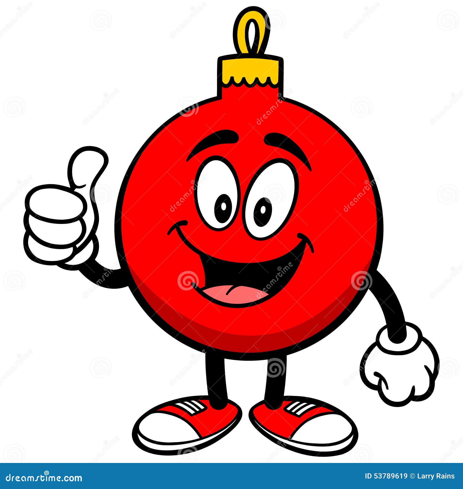 Christmas Ornament with Thumbs Up Stock Vector Illustration of