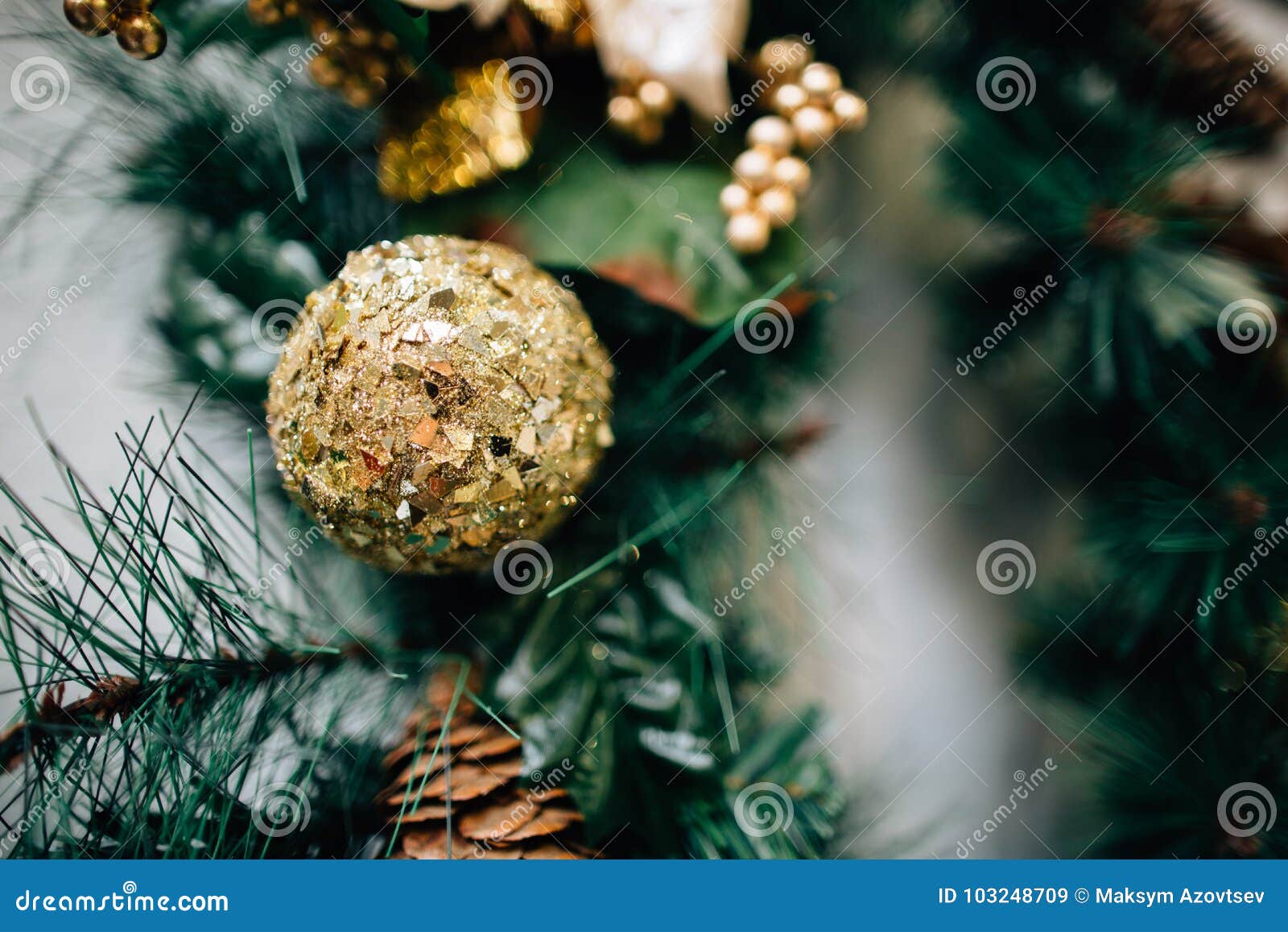 Christmas ornament on tree stock image. Image of symbol - 103248709