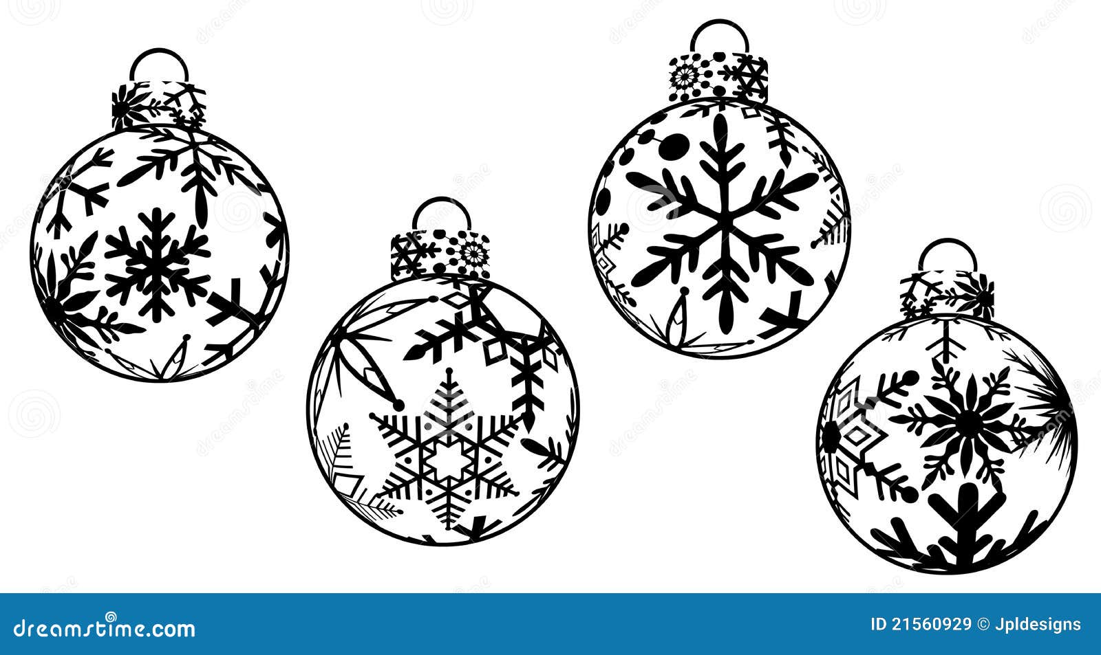 christmas ornament clipart free black and white