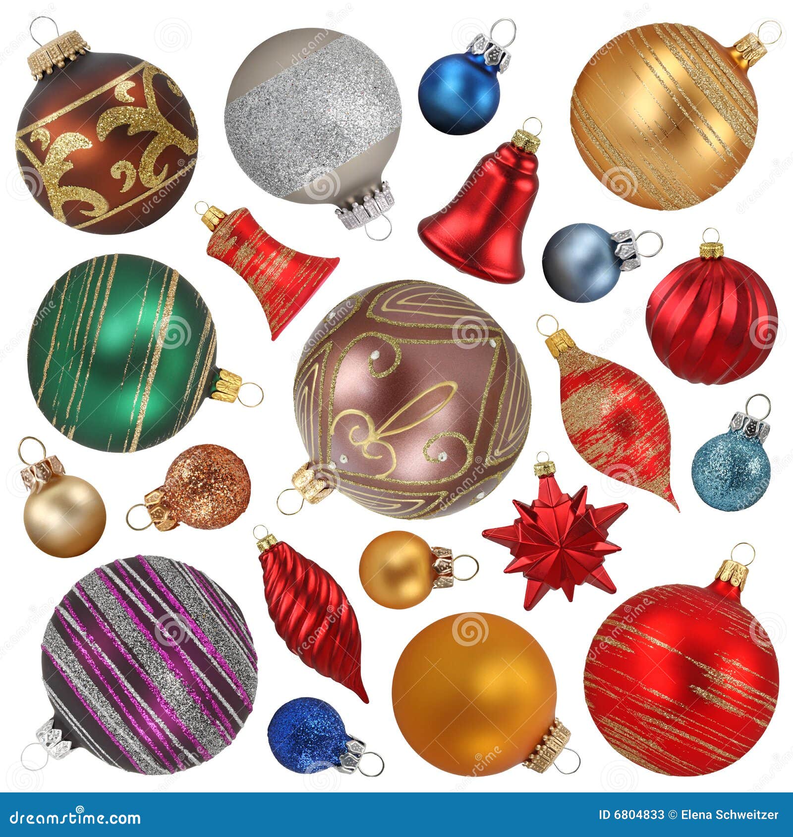 Christmas Ornaments Collection Stock Illustration Illustration of