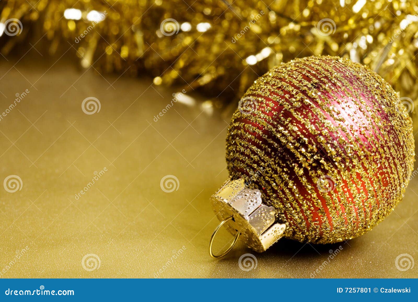 Christmas Ornaments with Glitter Background Stock Image - Image of ...