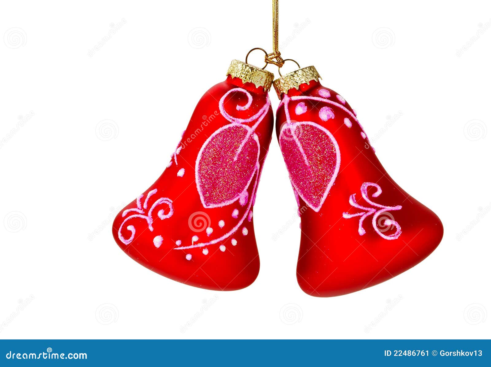 Christmas Ornaments On White Stock Image Image of celebration