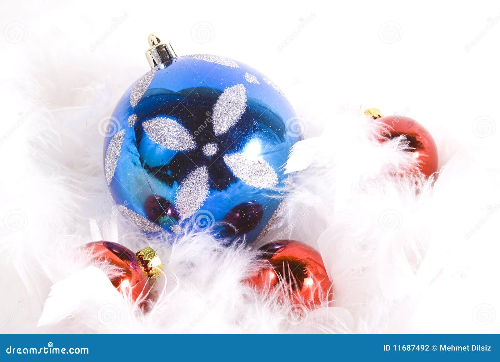 Christmas Ornaments with White Space Stock Photo - Image of christmas
