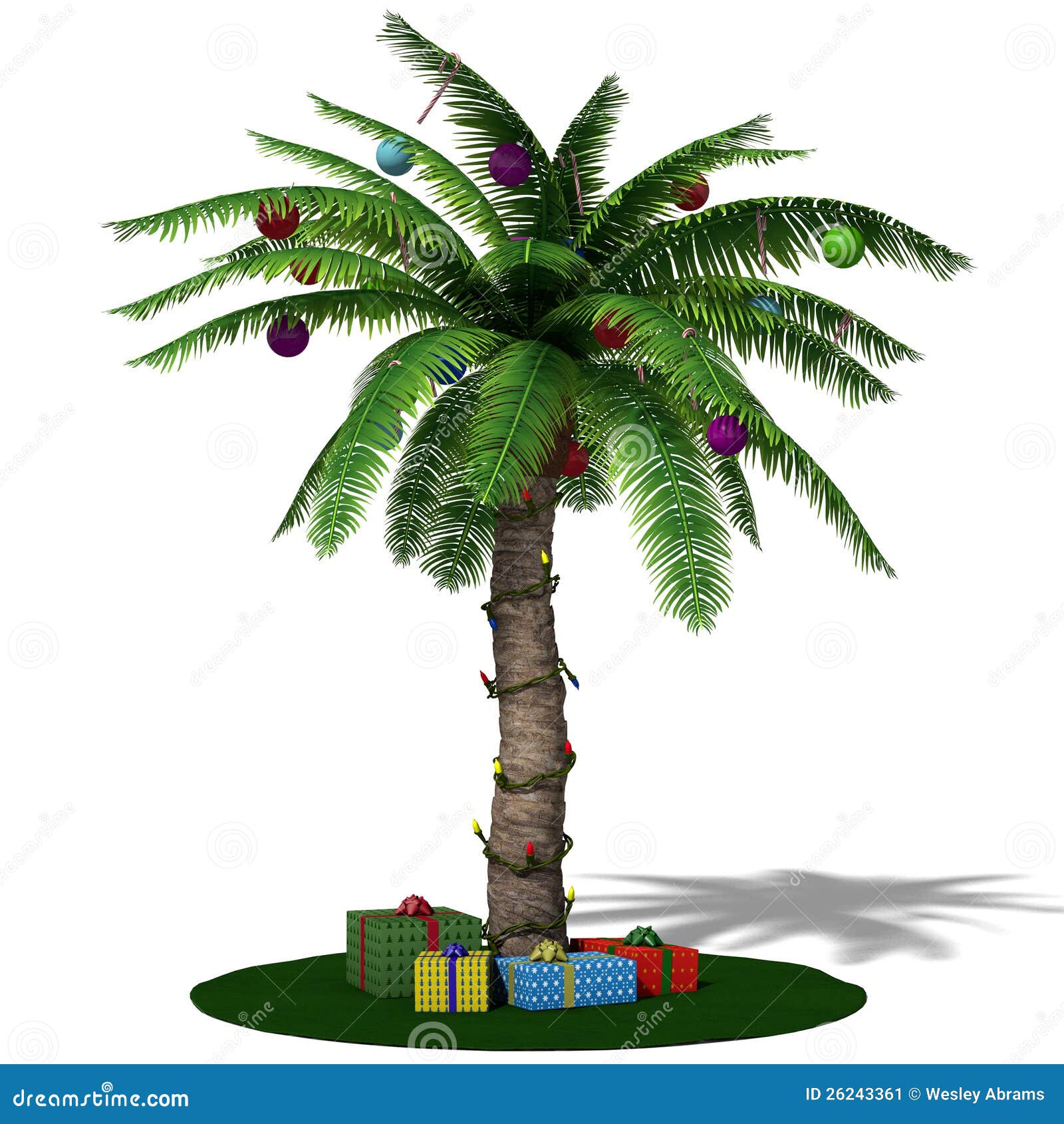 Christmas Palm Tree. stock illustration. Illustration of claus 26243361