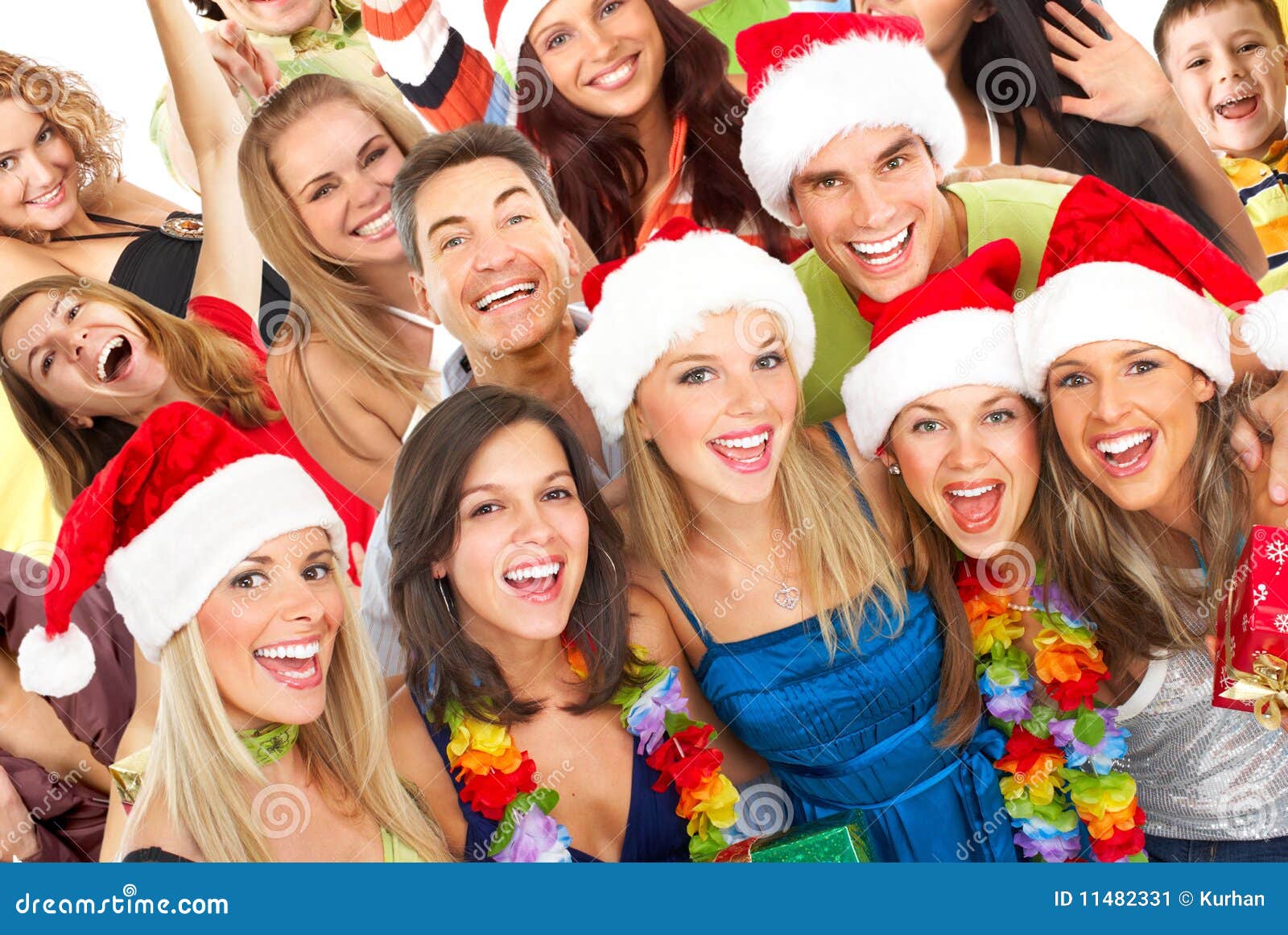 Christmas party stock image. Image of group, glad, expression - 11482331