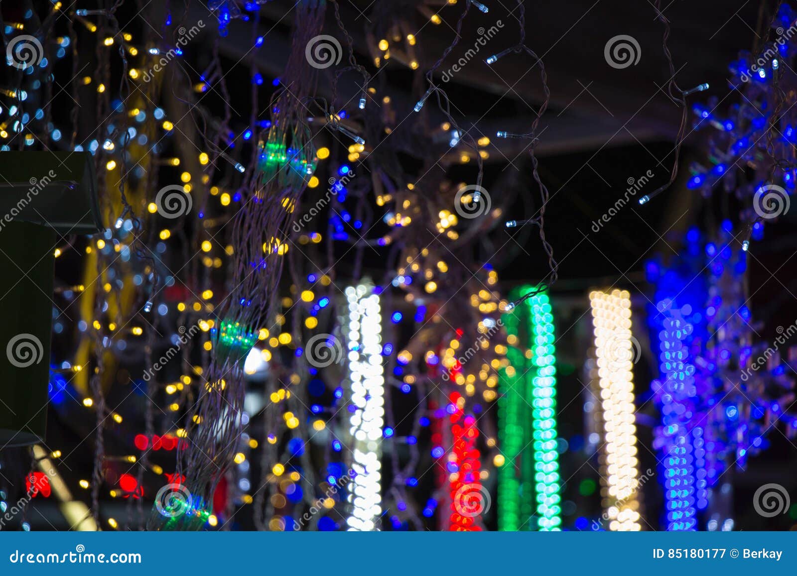 Christmas and Party Lights of a Certain Type Stock Image Image of