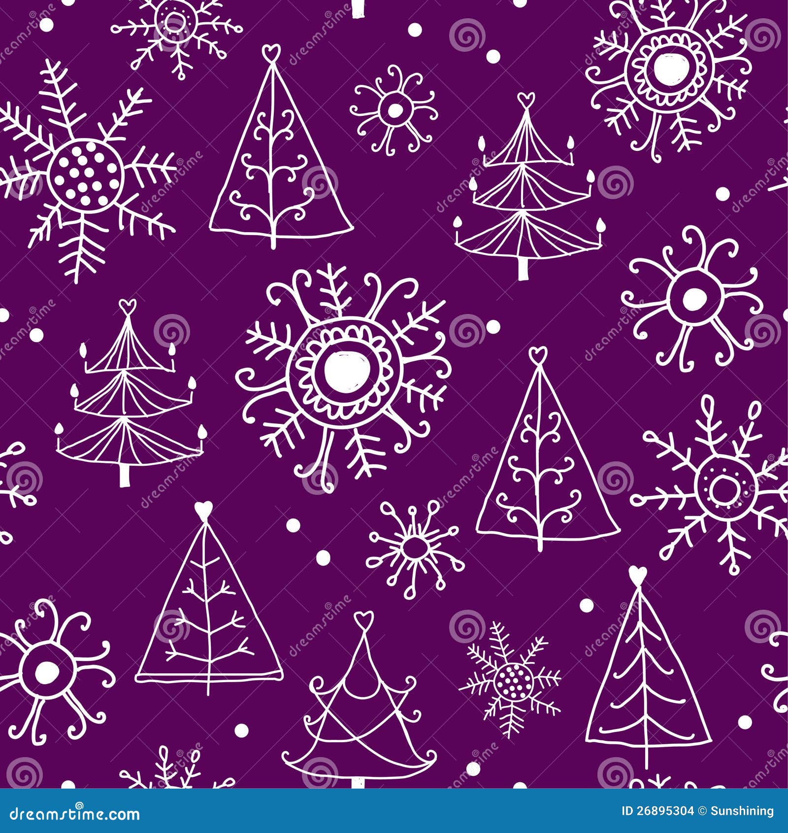 Christmas pattern. stock vector. Illustration of card - 26895304