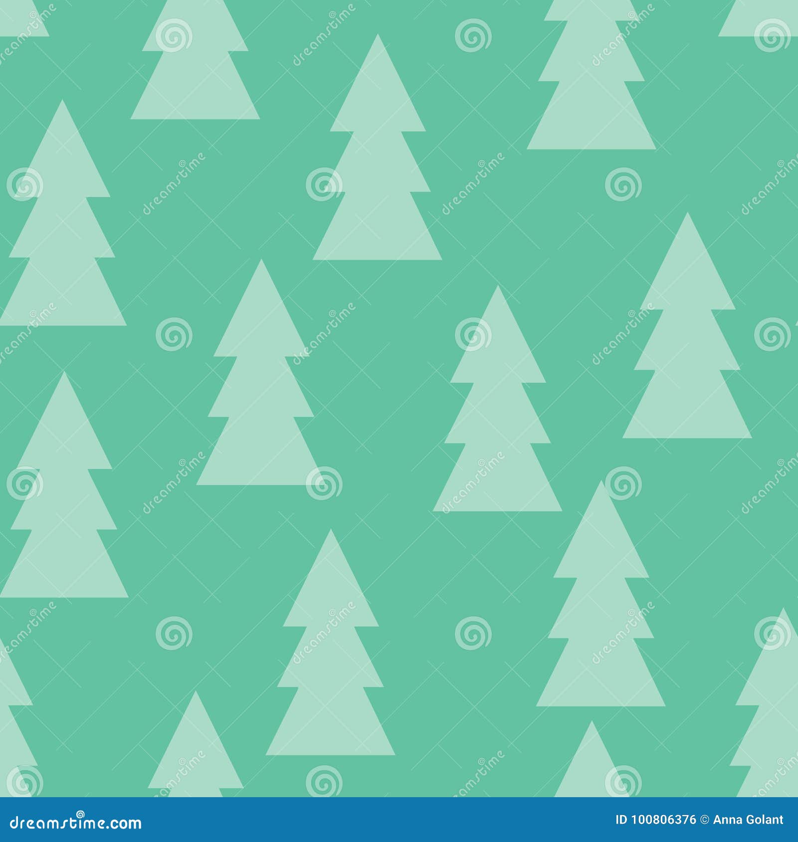 Christmas Pattern with Trees. Abstract Winter Forest. Simple Background ...