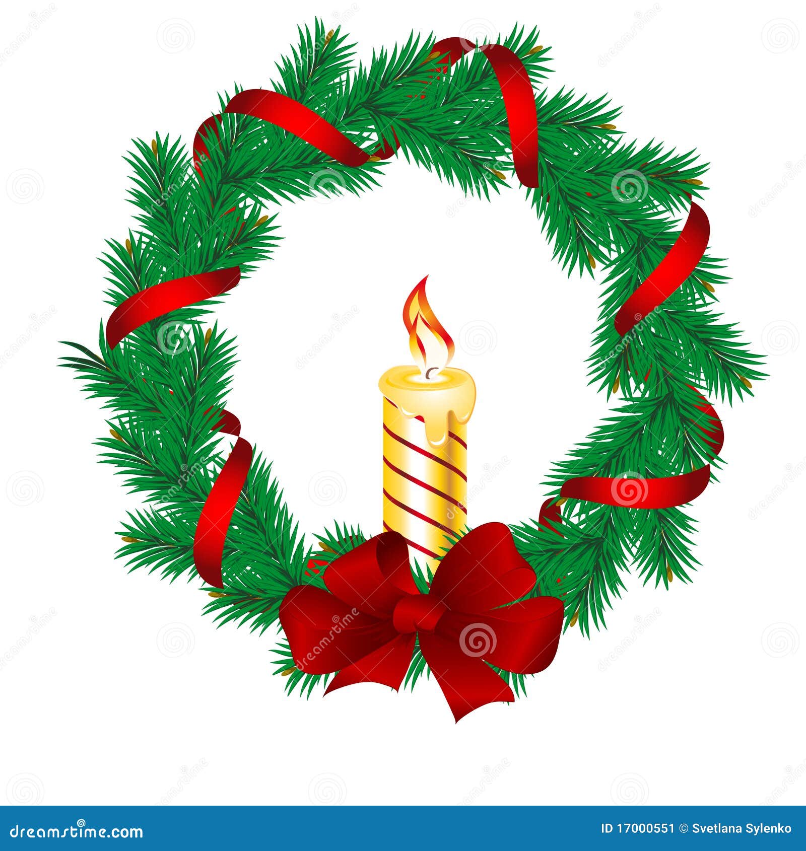 Christmas pine garland stock vector. Illustration of frame 17000551