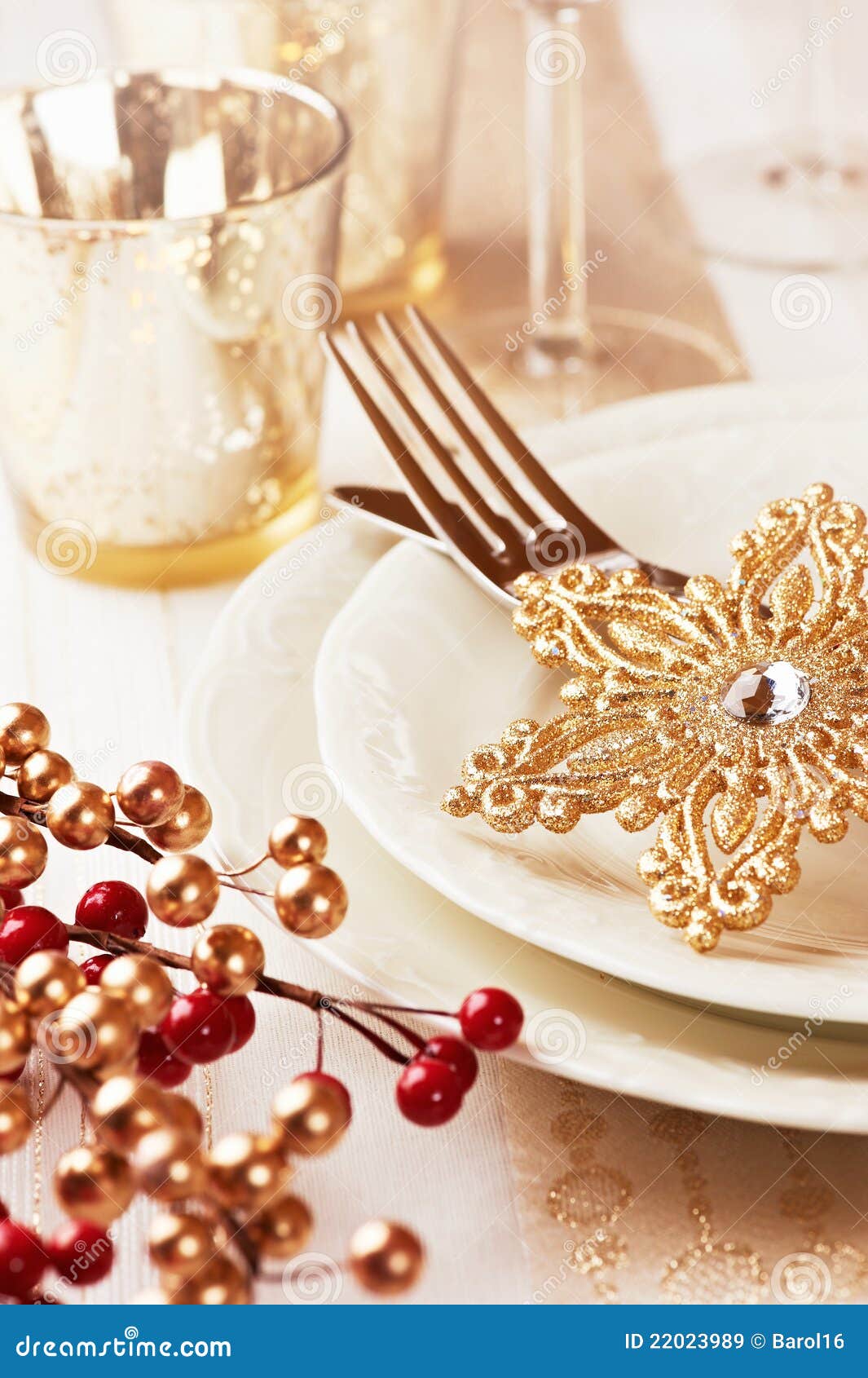 Christmas Place Setting Royalty Free Stock Images - Image: 22023989