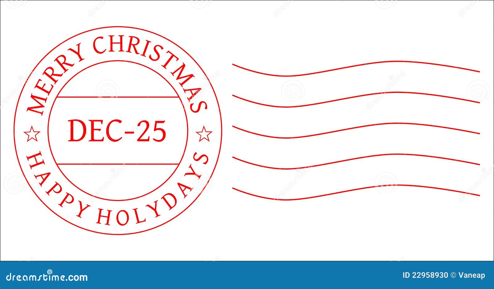 christmas postage stamp - postmark 