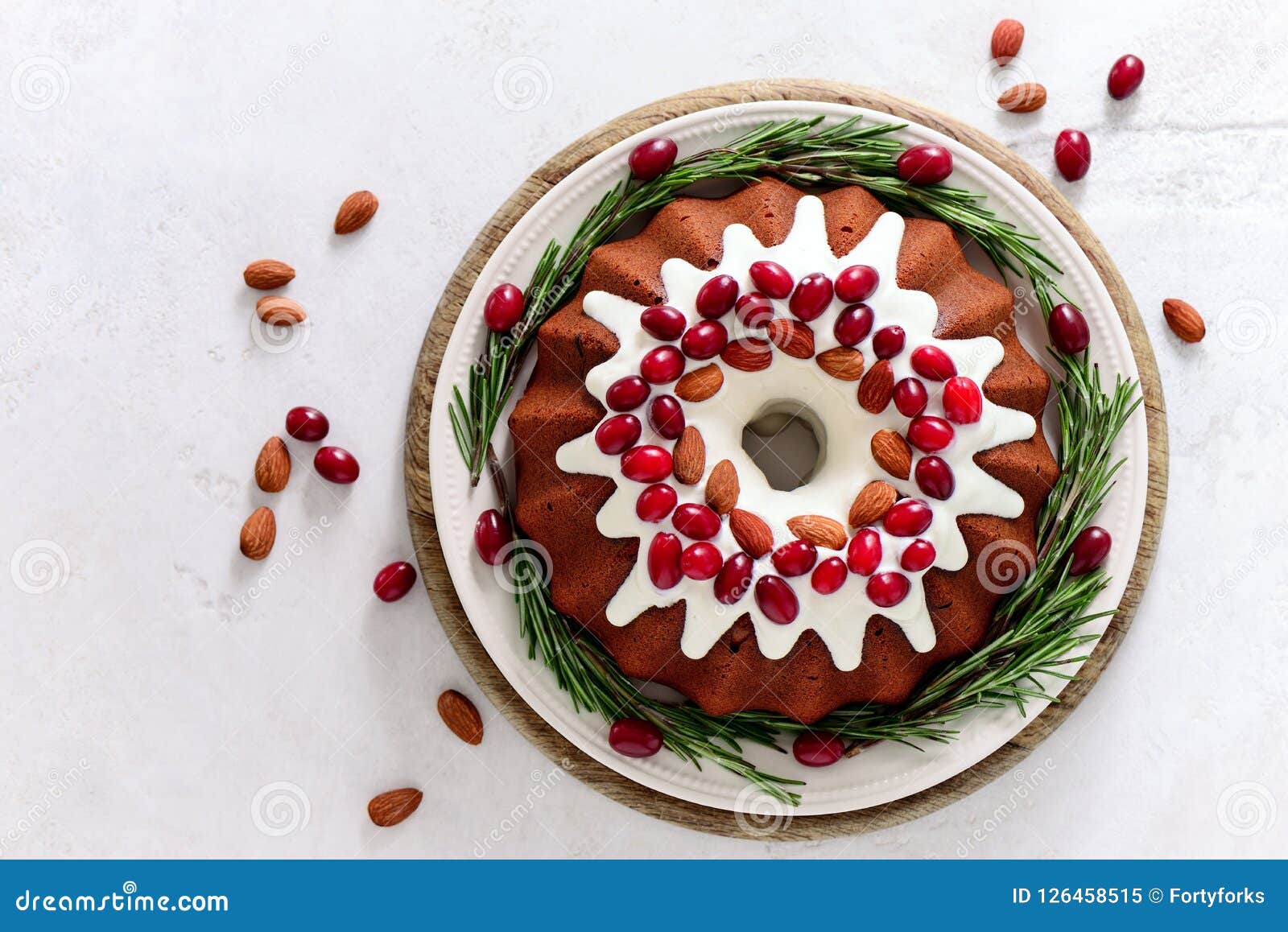 Christmas Pound Cake With Cranberries Stock Image Image Of Marble Food 126458515