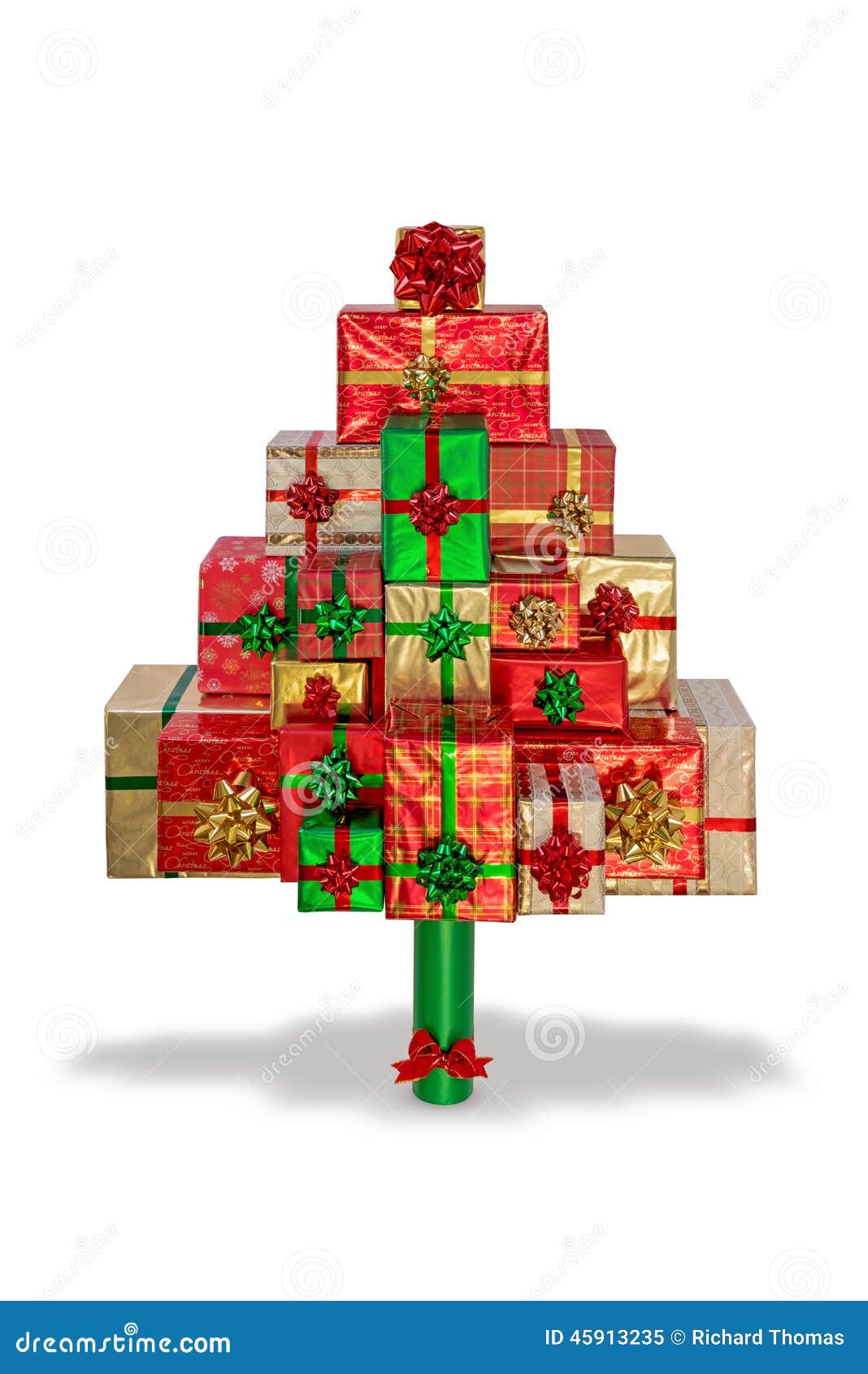 christmas present tree isolated on white stock image christmas present tree isolated on white stock image