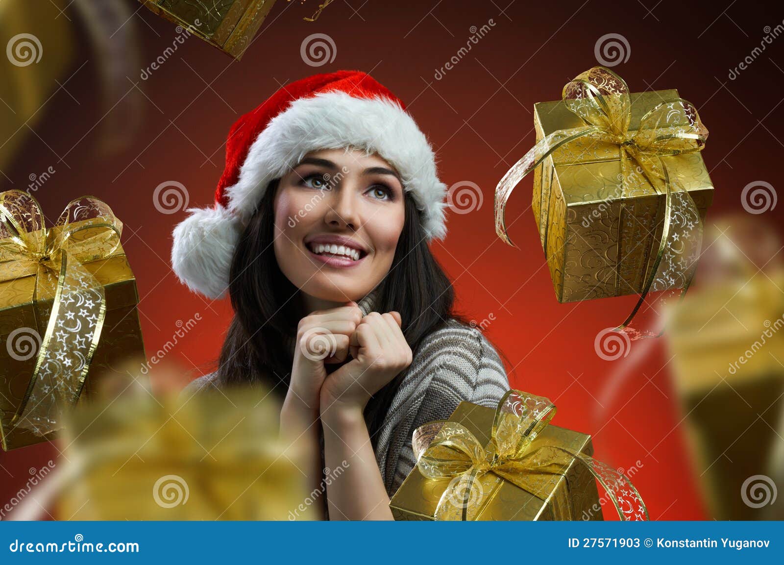 Christmas presents stock image. Image of happiness, magic 27571903