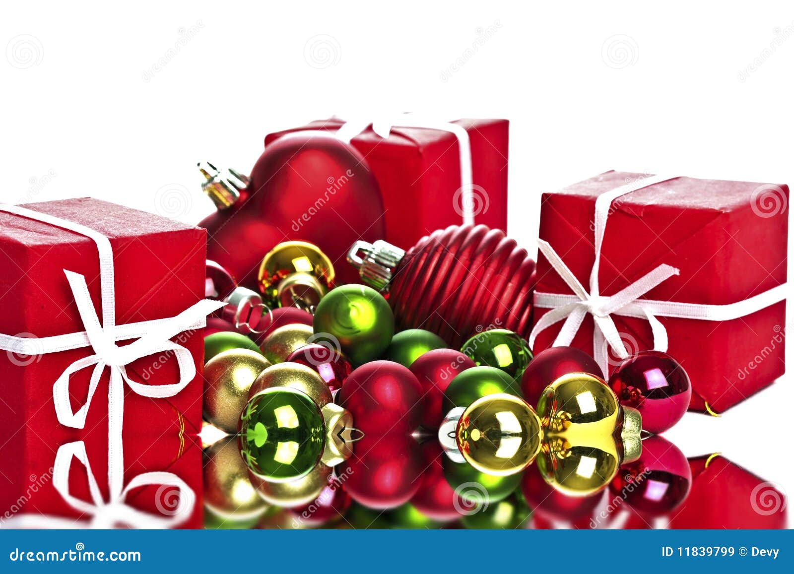 Christmas Presents and Christmas Balls Stock Image - Image of ...