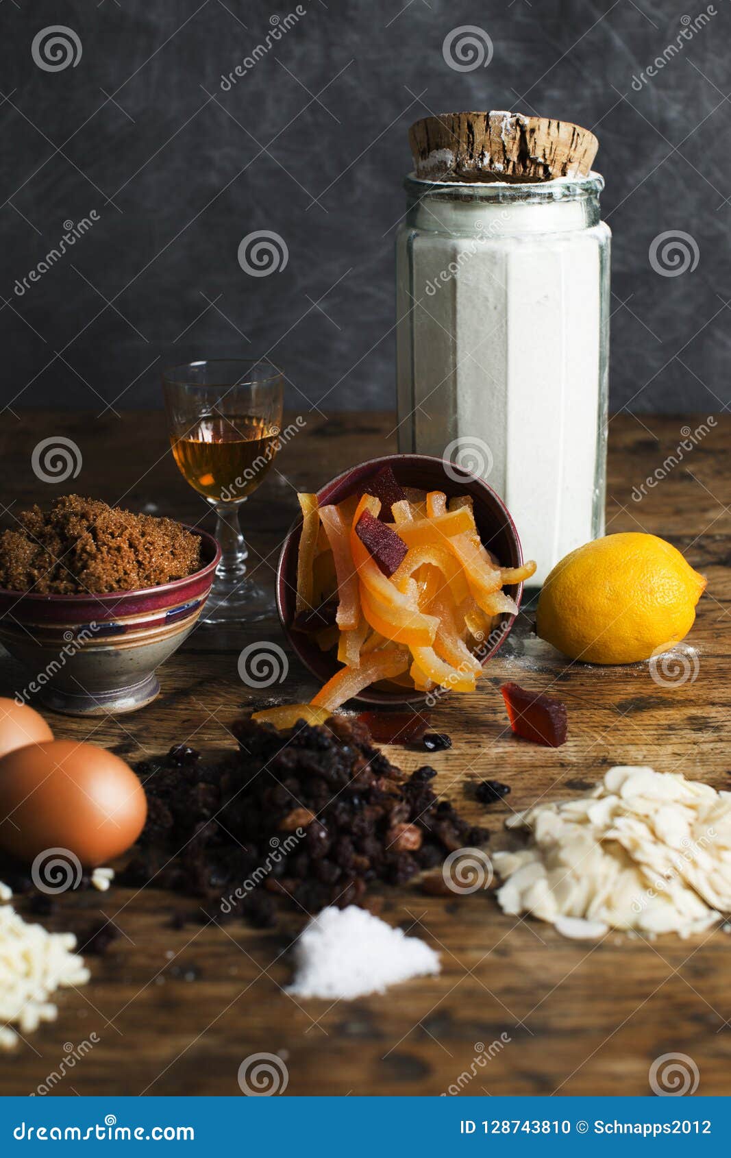 Christmas Pudding Ingredients Stock Photo Image of homemade, british