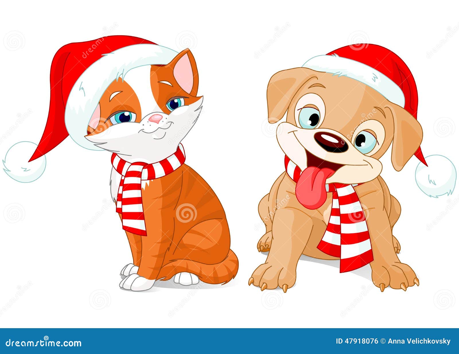 christmas puppy and kitten