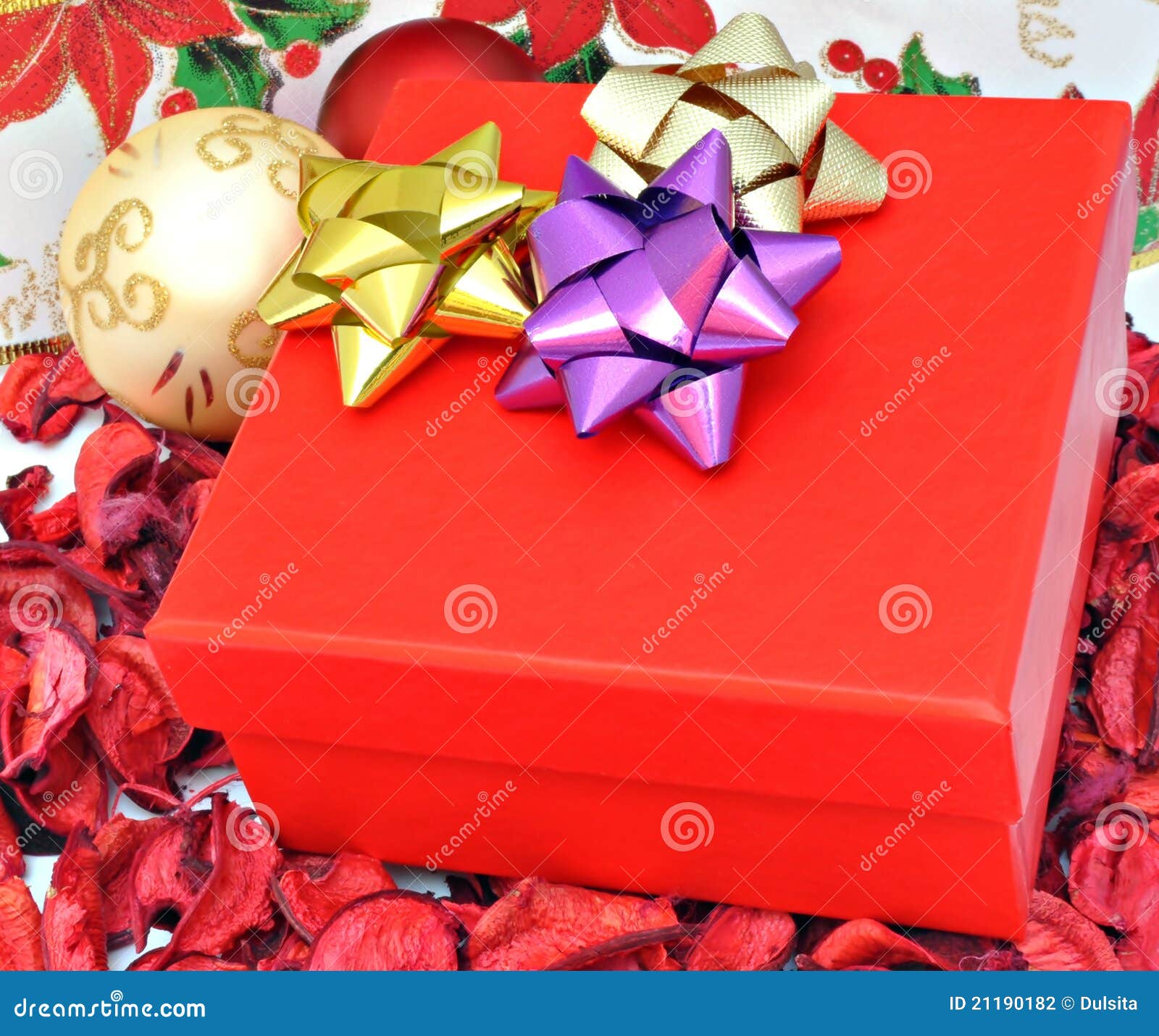Christmas red box stock photo. Image of happy, card, festive 21190182