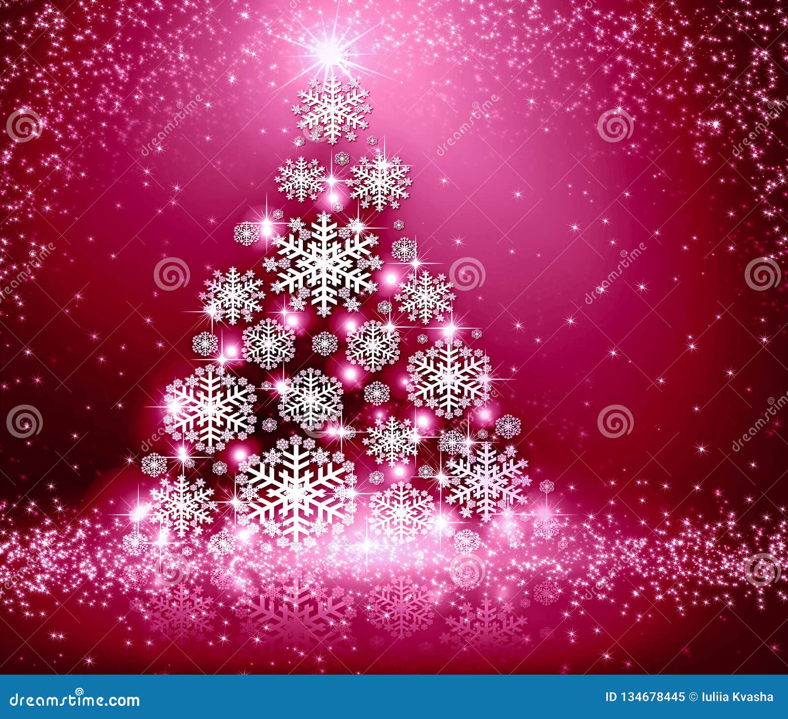 Christmas red tree stock illustration. Illustration of lightning ...