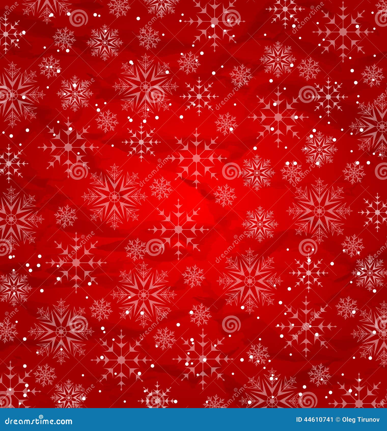 Christmas Red Wallpaper, Snowflakes Texture Stock Vector Illustration