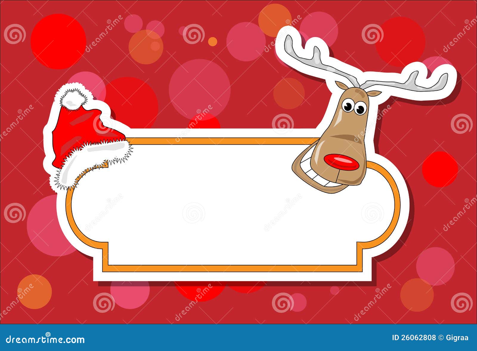 Christmas rudolph stock vector. Illustration of head - 26062808
