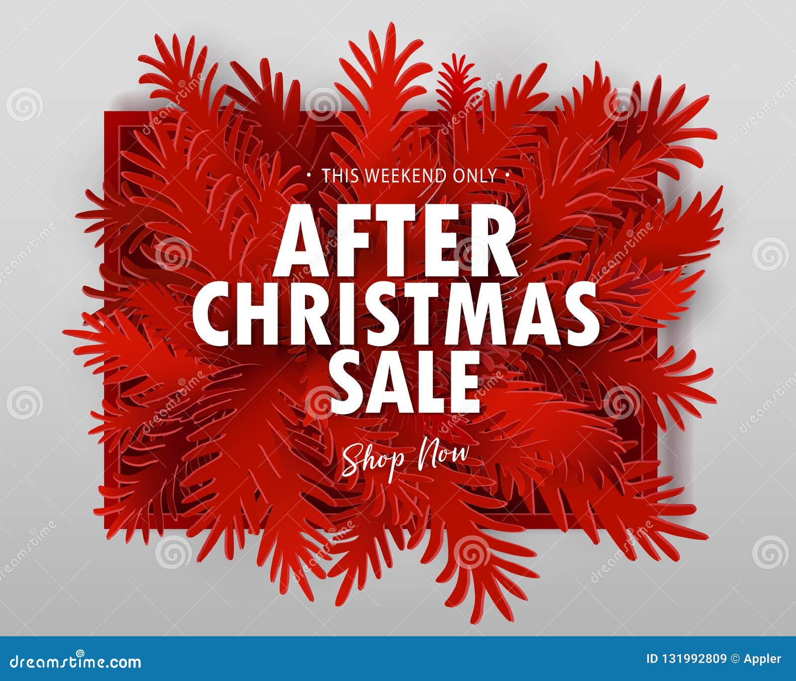After Christmas Sale Banner Stock Vector Illustration of card, retail