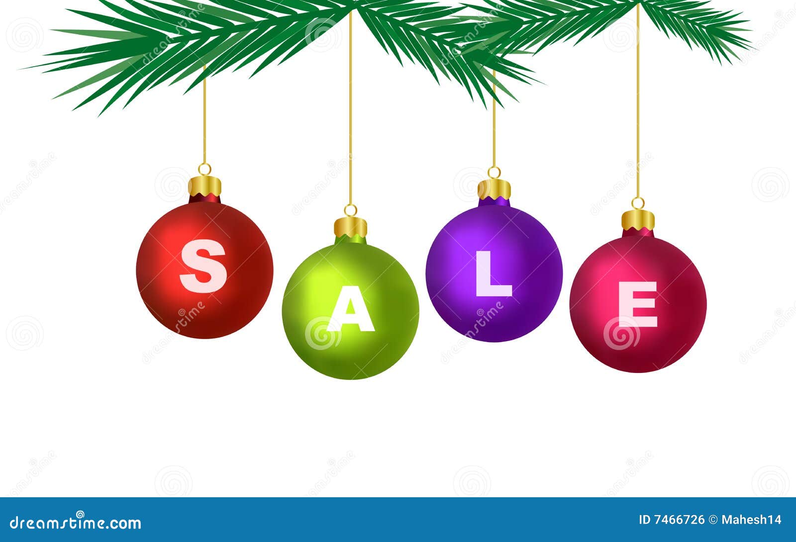 Christmas Sale Decoration (Vector) Stock Vector Illustration of