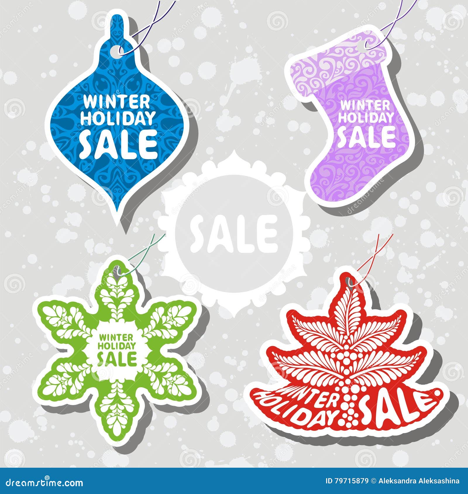 Christmas sale design template. New year Sale banners. Vector illustration