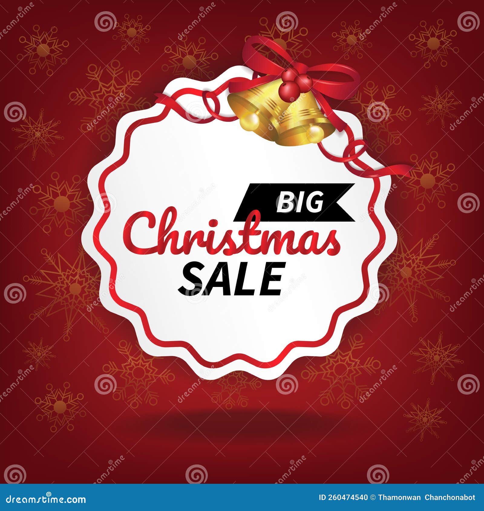 Christmas Sale Price Tag Template Stock Vector Illustration of