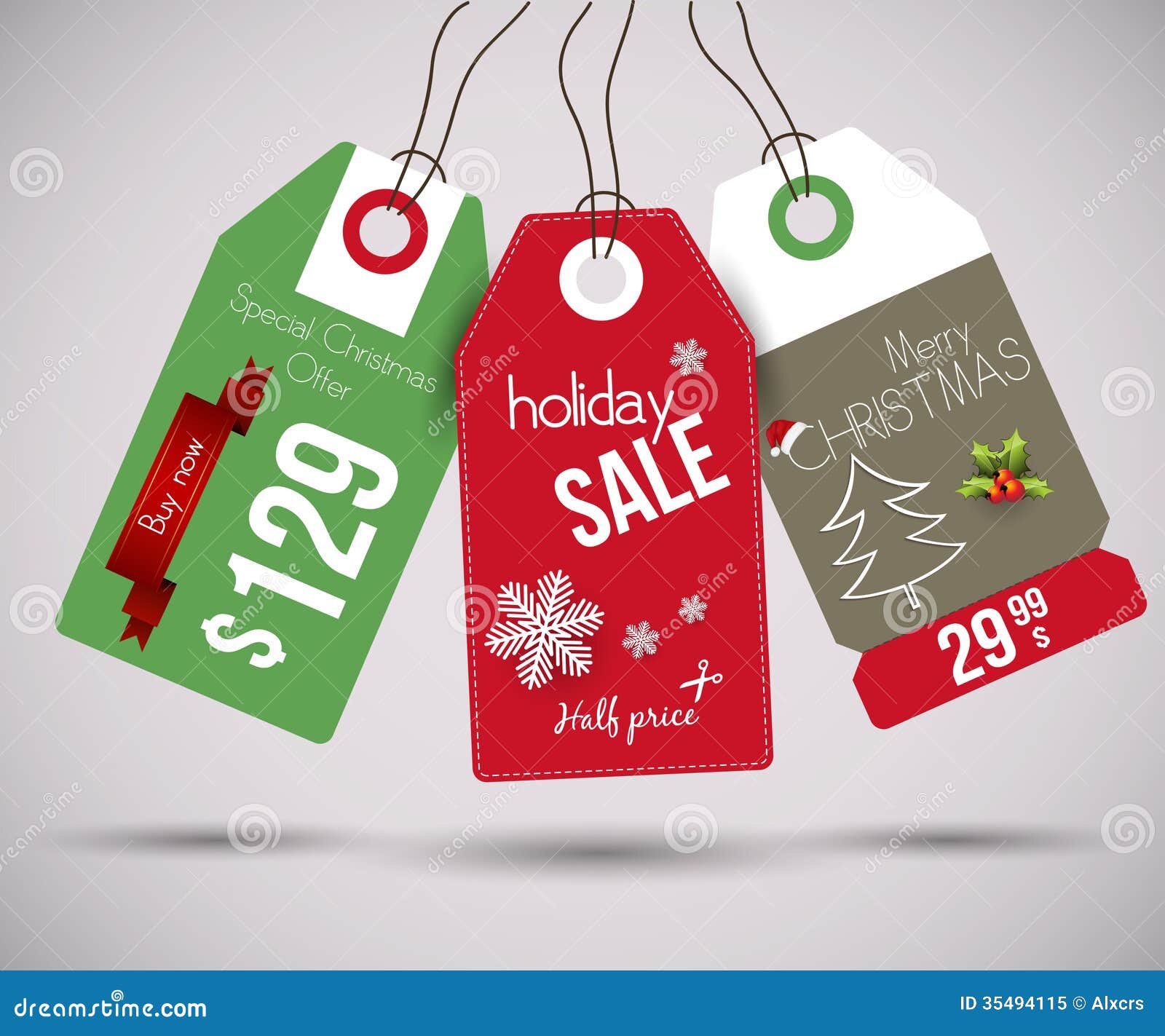 Christmas Sale Tags stock vector. Illustration of gift 35494115