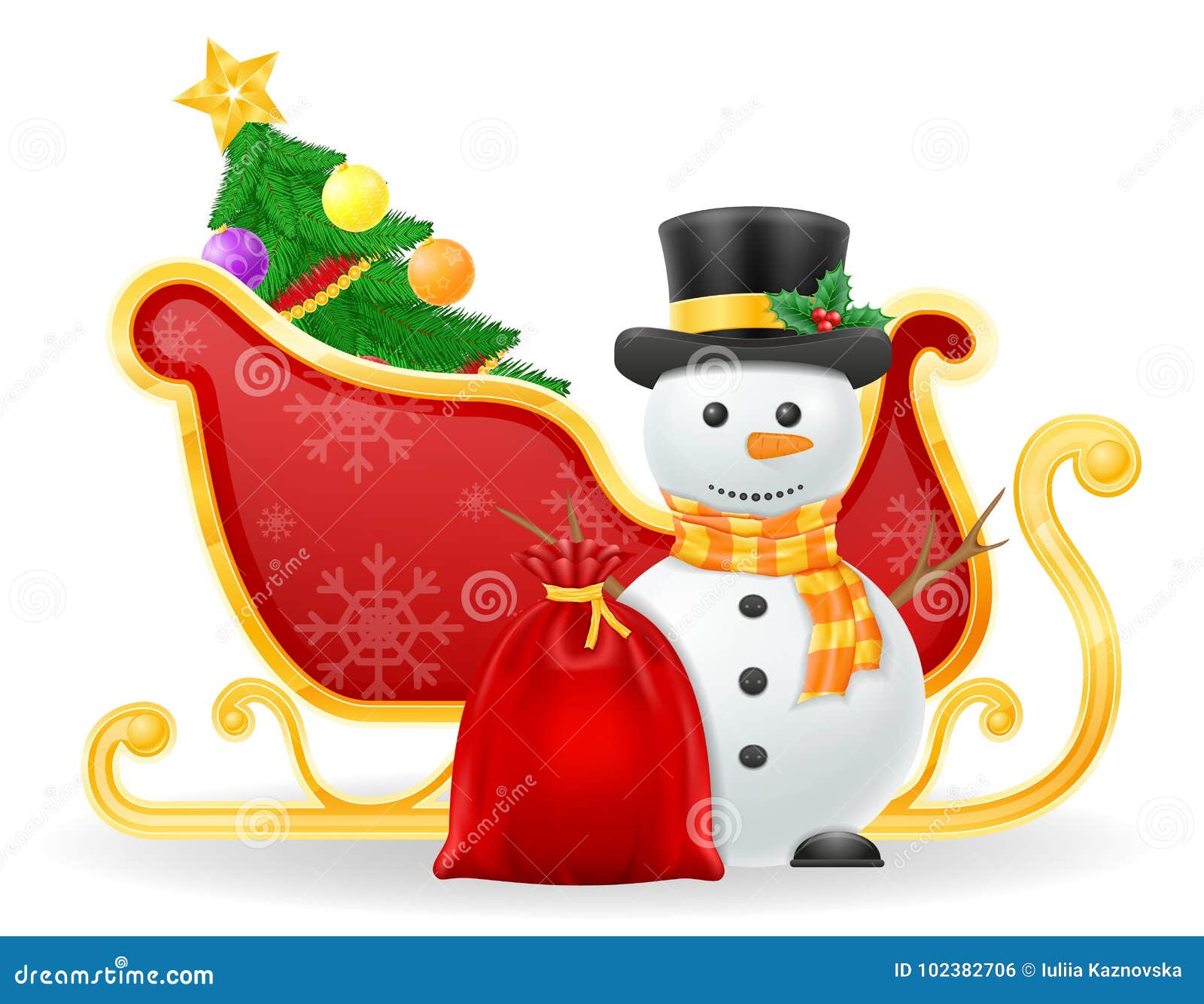 Download Christmas Santa Claus Sleigh Stock Vector Illustration Stock Vector - Illustration of gift ...