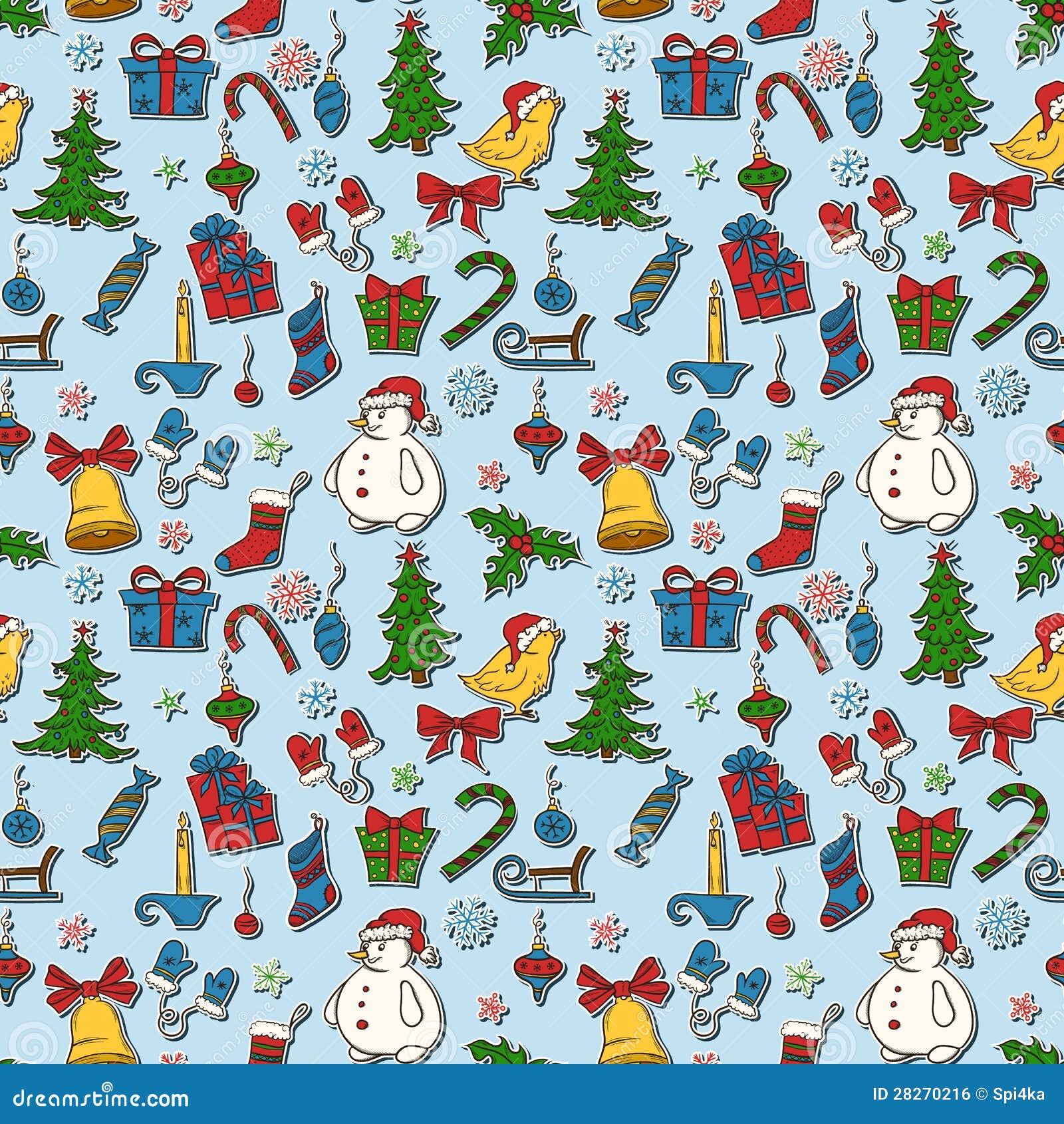 Christmas Seamless Background Stock Vector - Illustration of ribbon ...