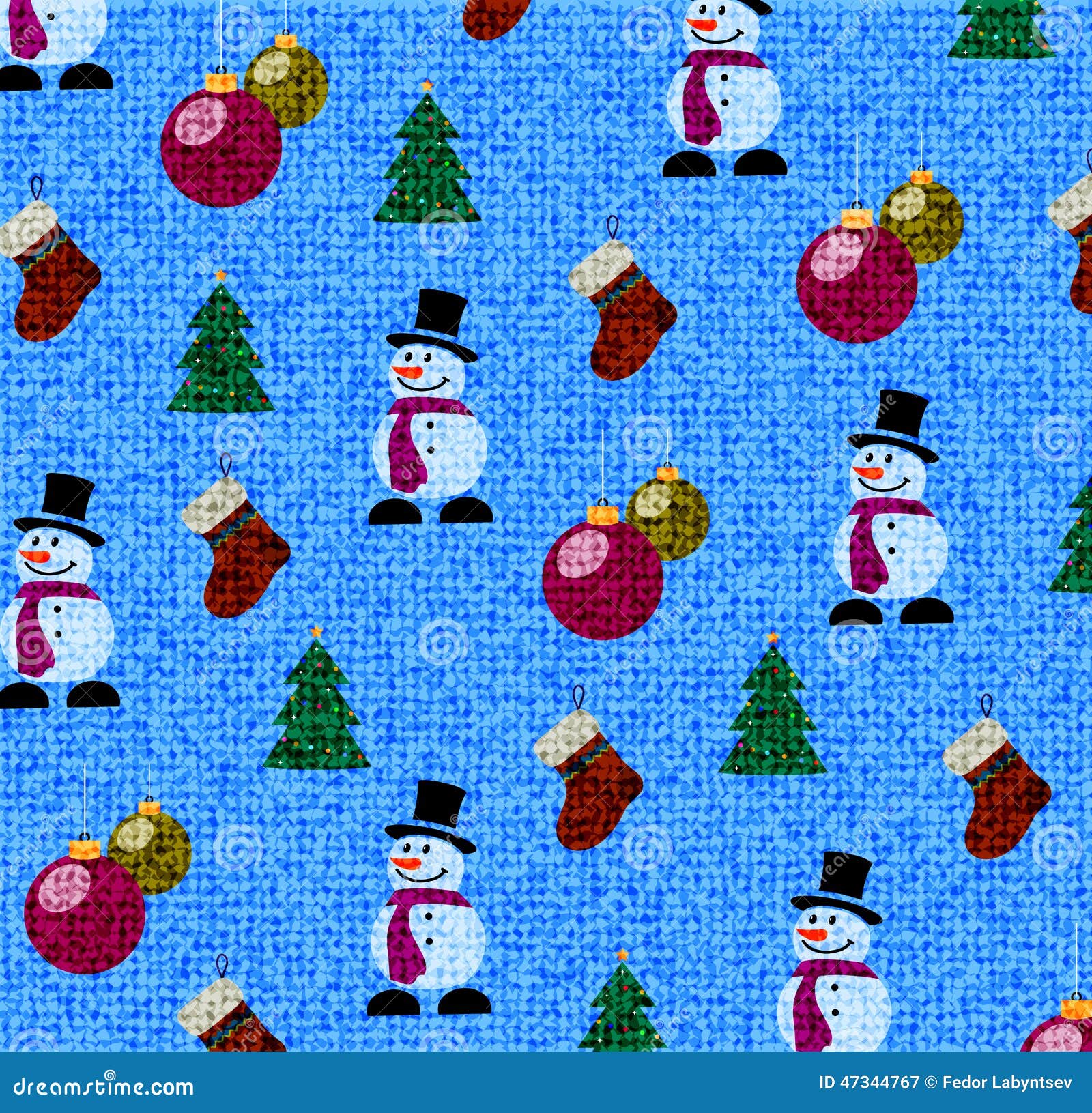 Christmas Seamless Background Texture of Fabric Stock Vector