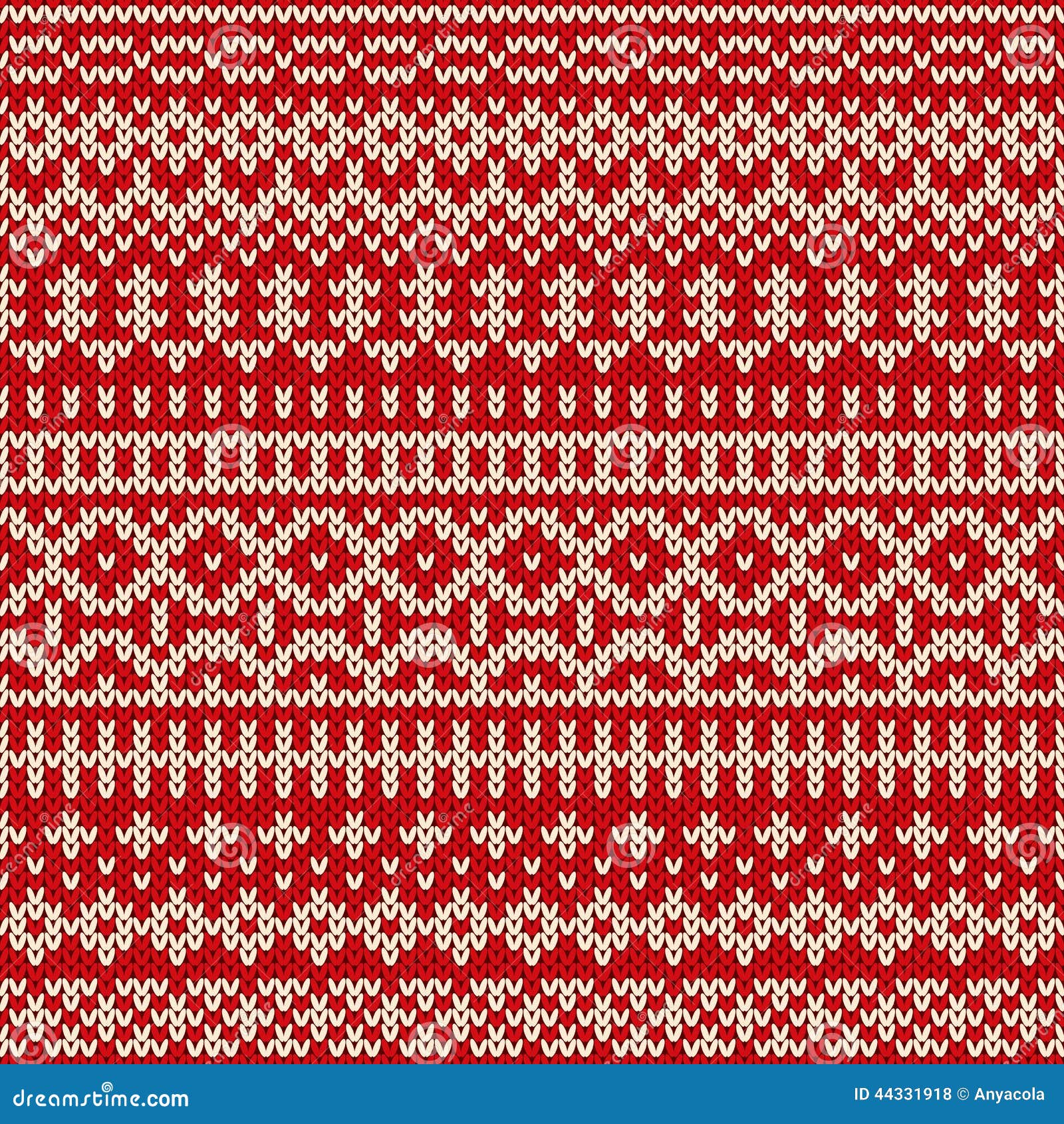 Christmas Seamless Knitted Pattern In Fair Isle Style 