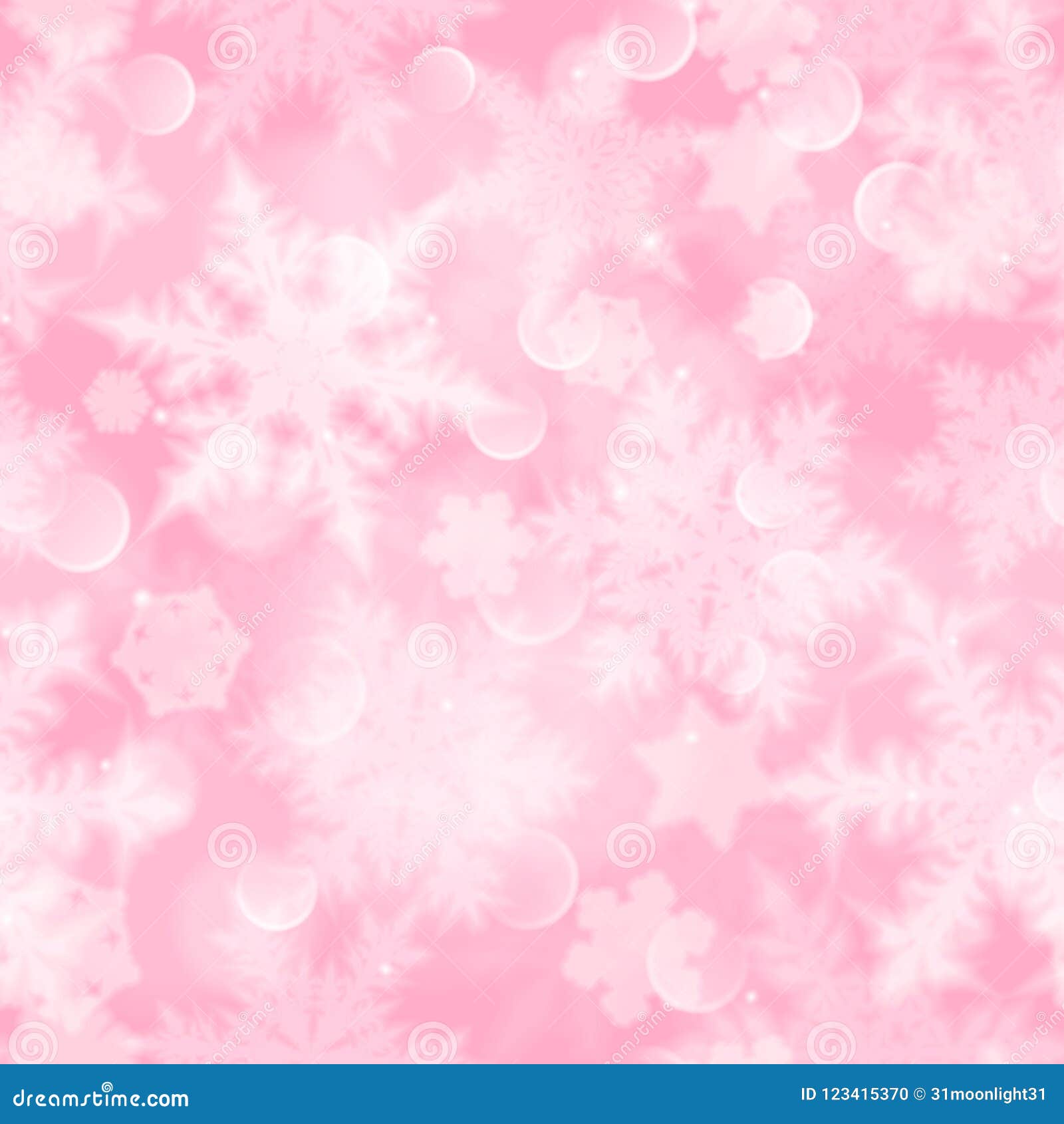 Christmas Seamless Pattern Of Blurred Snowflakes Stock Vector ...