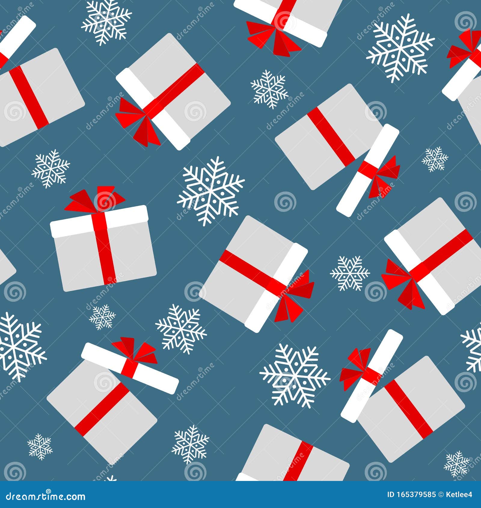 christmas seamless pattern winter sale theme snowflake christmas gift boxe on a blue background new year christmas holiday
