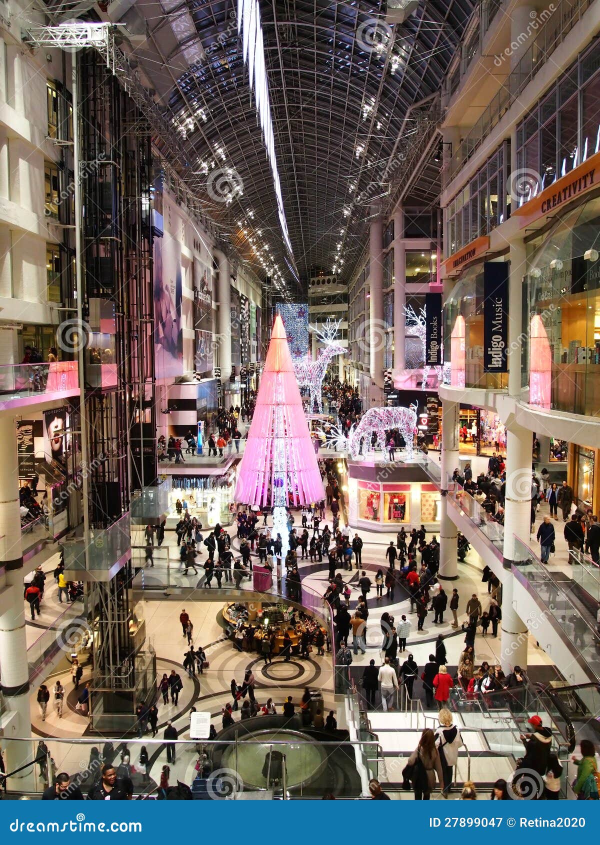 Christmas Season At Toronto Eaton Centre Editorial 