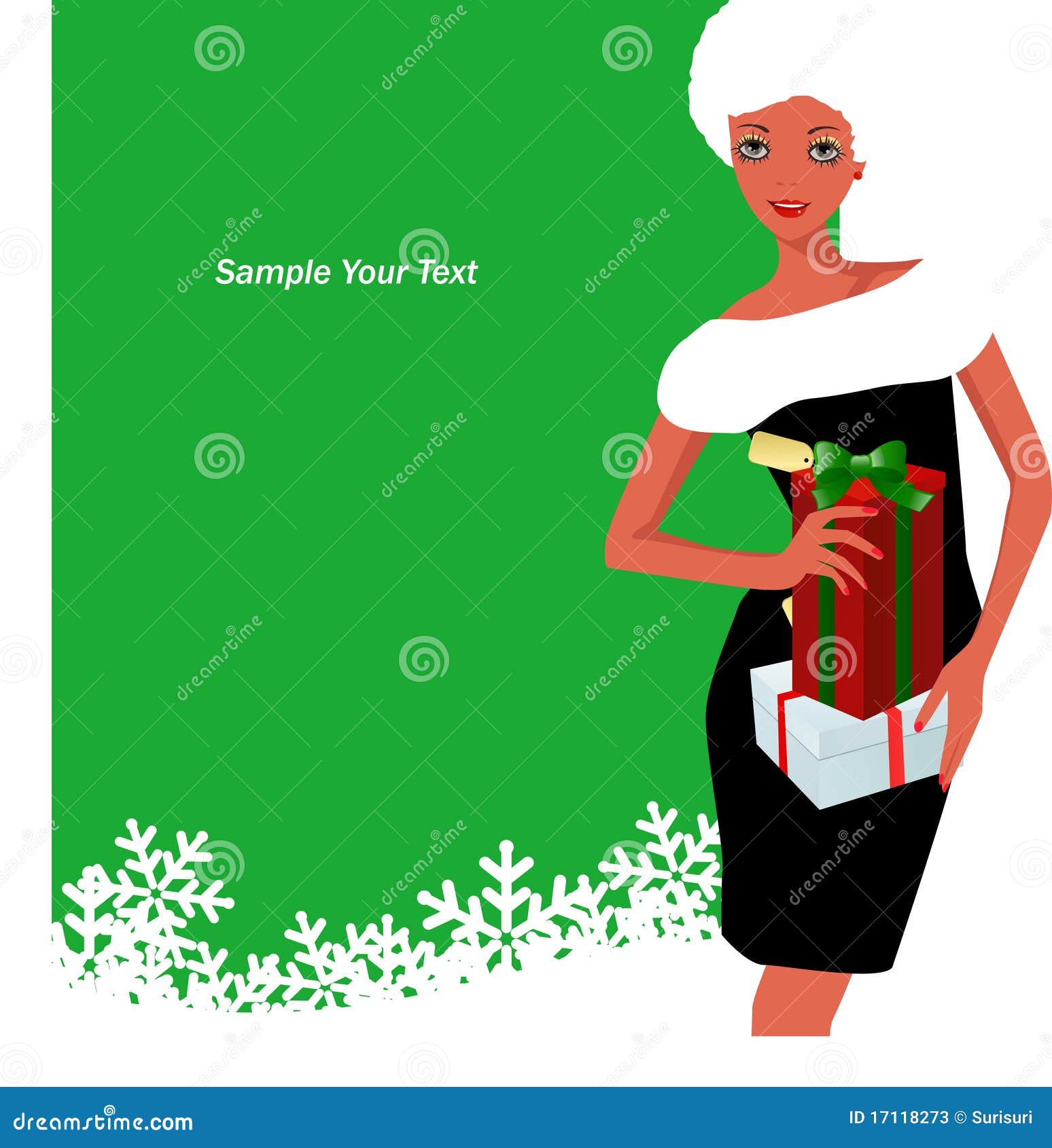 Download Christmas shopping stock vector. Illustration of girl ...