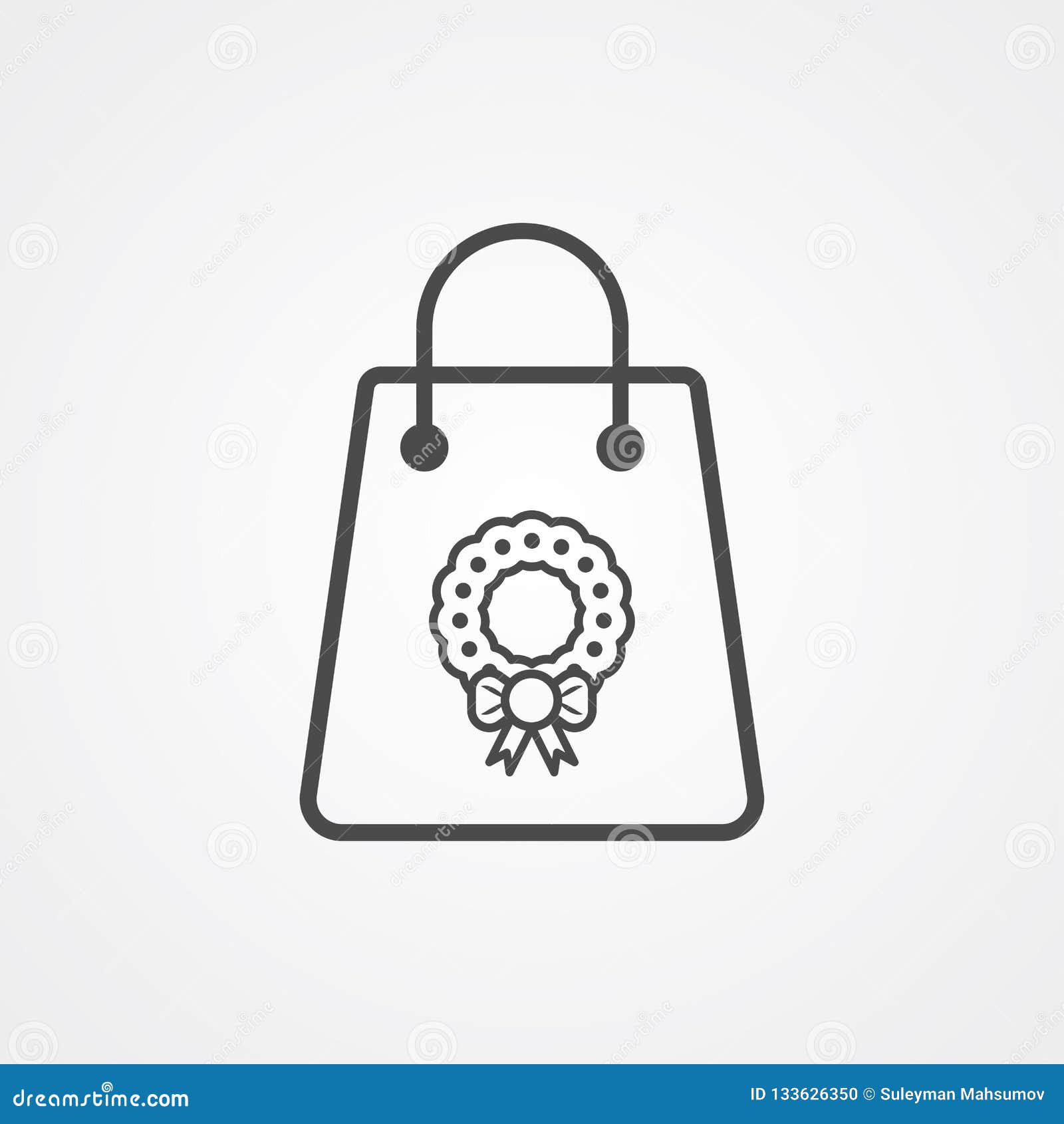 Download Christmas Shopping Bag Vector Icon Sign Symbol Stock ...