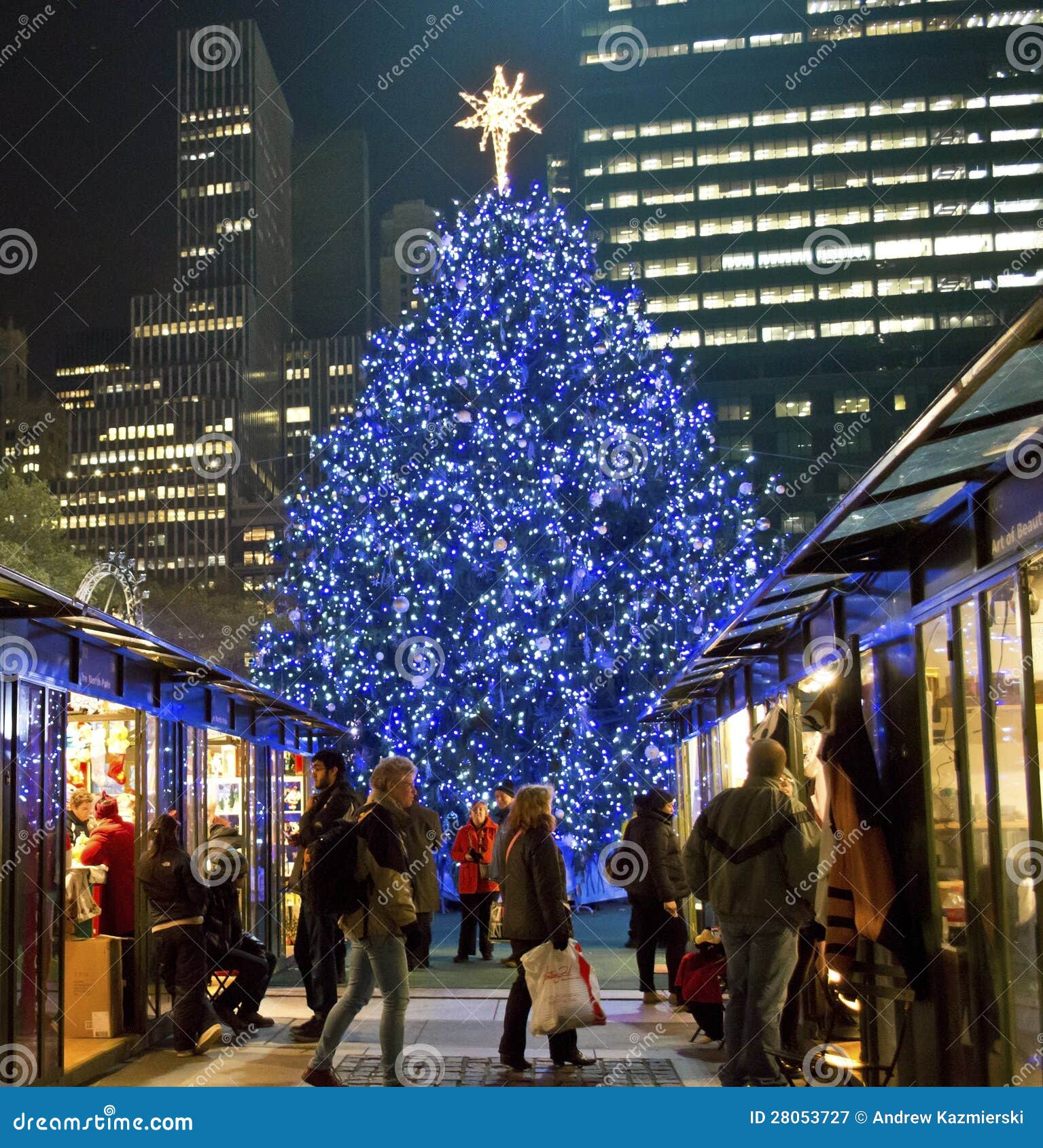 Christmas Shopping Bryant Park Editorial Photography Image of