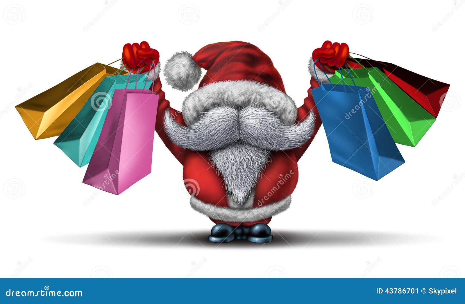 Christmas Shopping Spree stock illustration. Illustration of christmas - 43786701