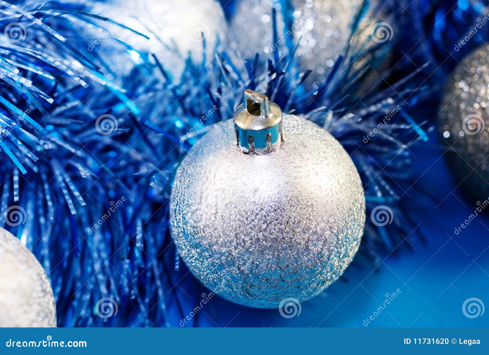 Christmas silver ball stock photo. Image of decoration - 11731620