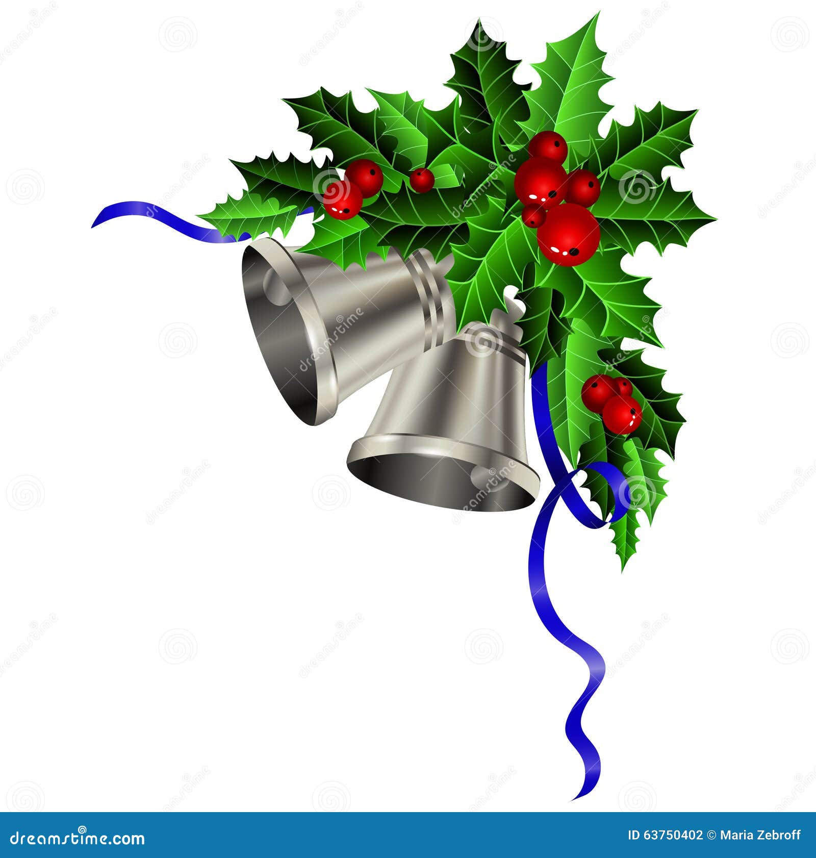 Silver Christmas Bells Stock Illustration - Download Image Now